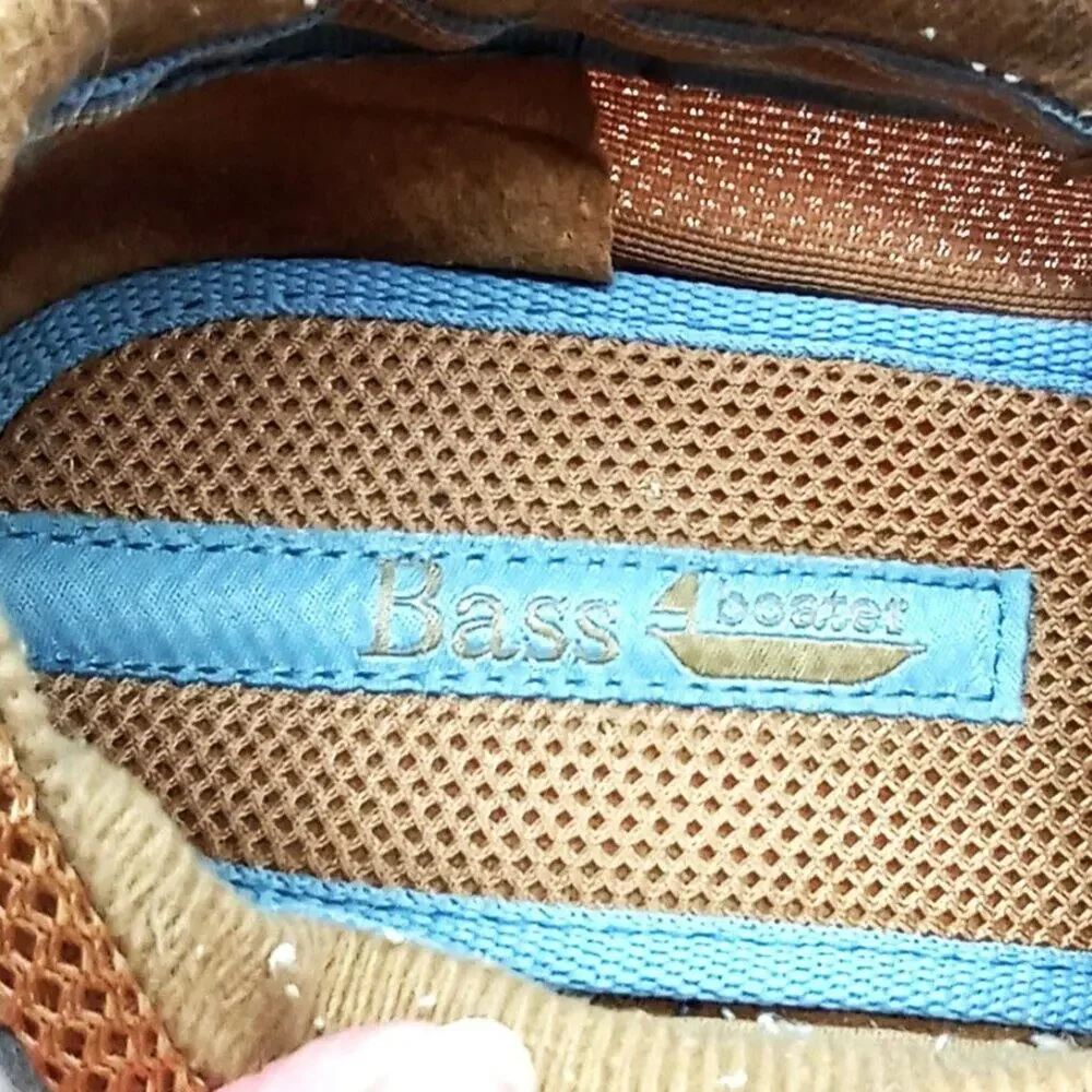 Bass Boat Shoes Loafers Breezy Brown Leather Tie Men's 9.5 Leather Uppers